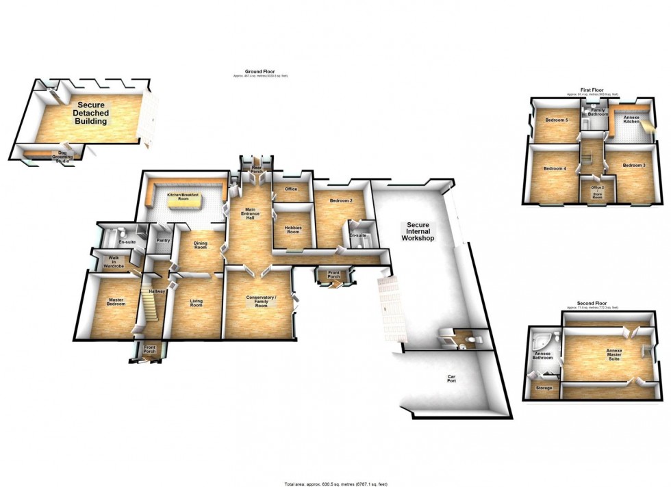 Floorplan for Huge House, 11 Units & 50 Storage Containers