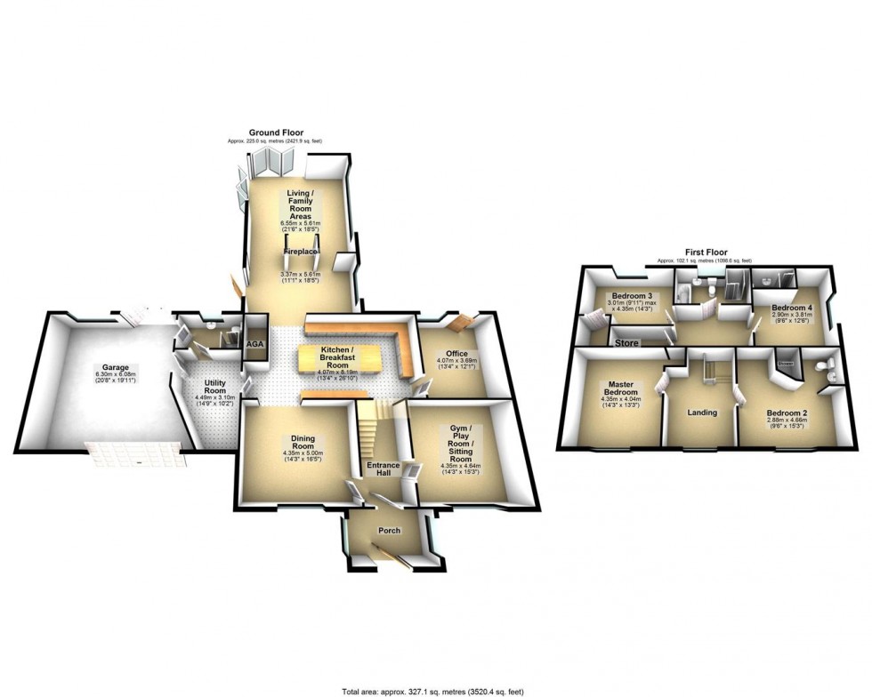 Floorplan for Sand Farm Lane, Kewstoke