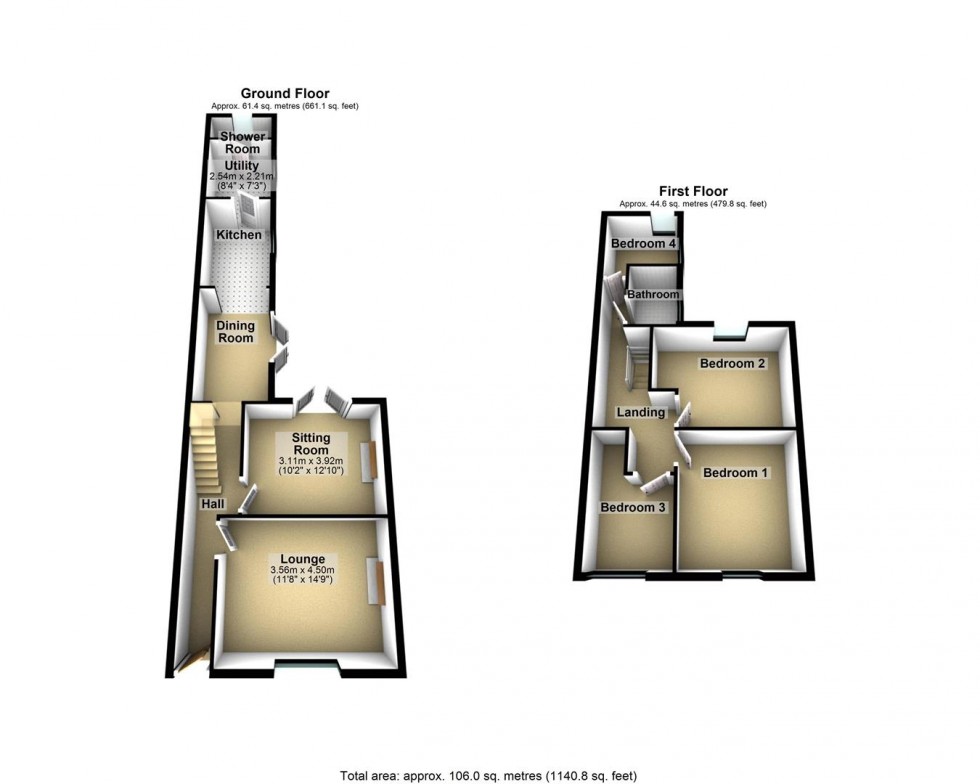 Floorplan for Cross Street, Burnham-On-Sea