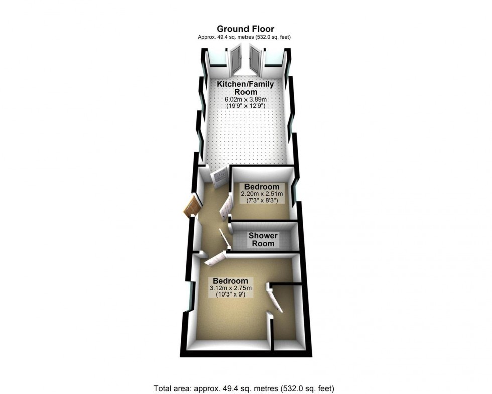 Floorplan for Oaklands Park, Polperro Road, Looe