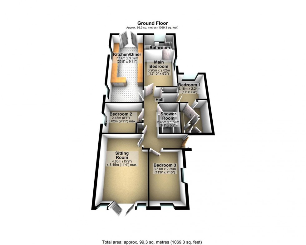 Floorplan for Cross Farm Road, Draycott, Cheddar