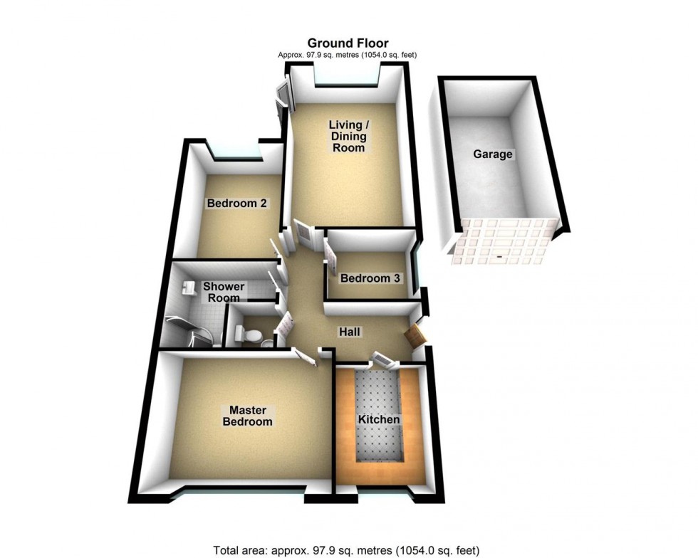 Floorplan for Merryfield, Mark, Highbridge