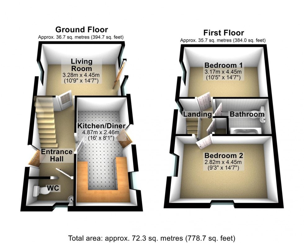 Floorplan for Worthington Close, Wedmore