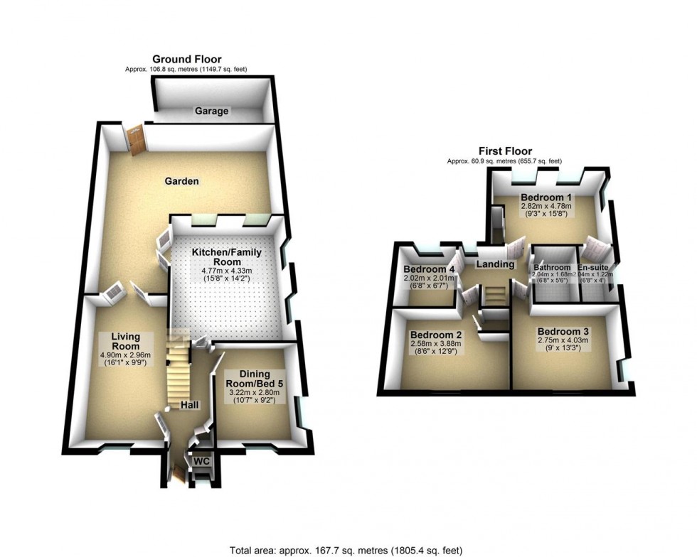 Floorplan for Mercia Close, East Huntspill, Highbridge