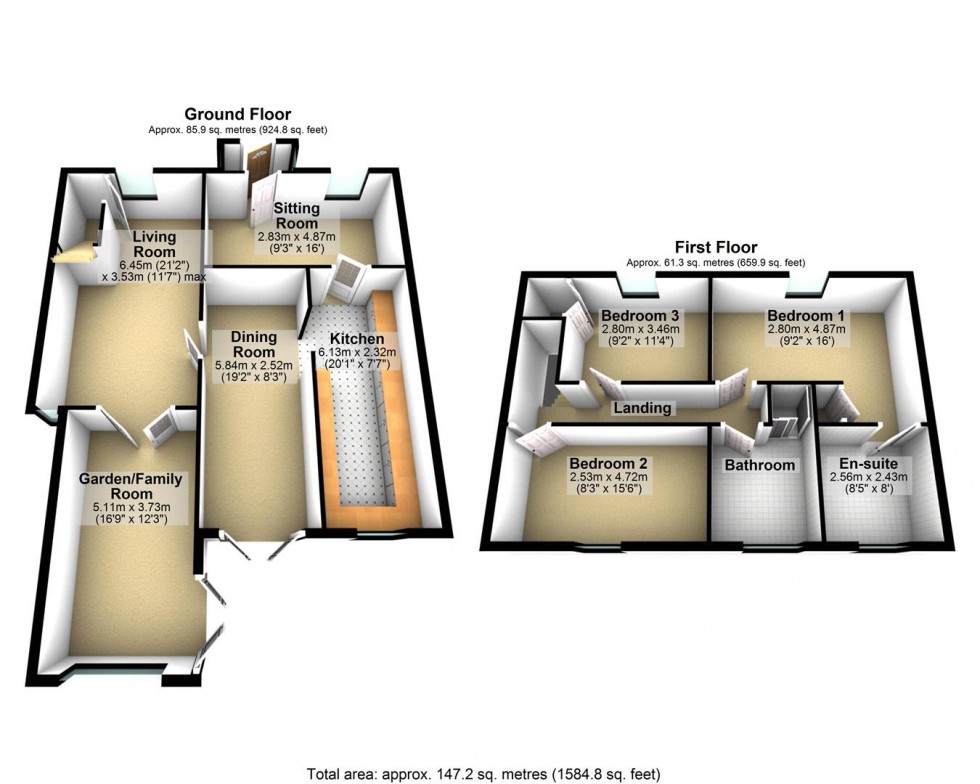 Floorplan for Bristol Road, Rooksbridge, Axbridge