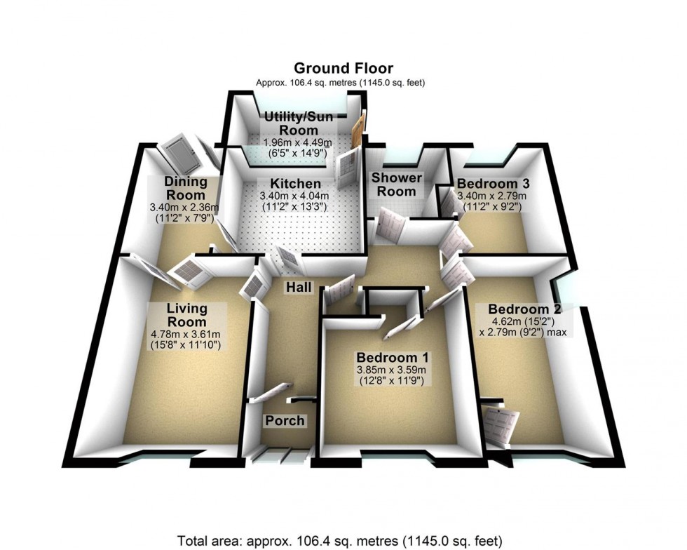 Floorplan for Millbourne Road, Cheddar