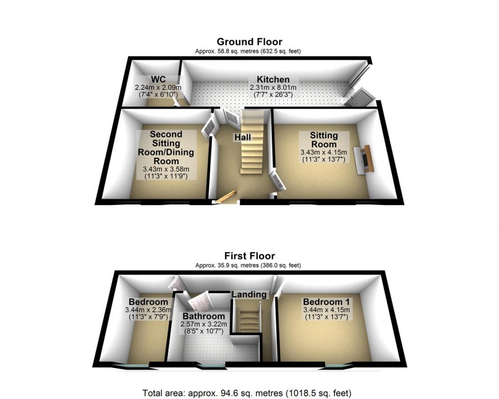 Floorplan for Wells Road, Rodney Stoke, Cheddar