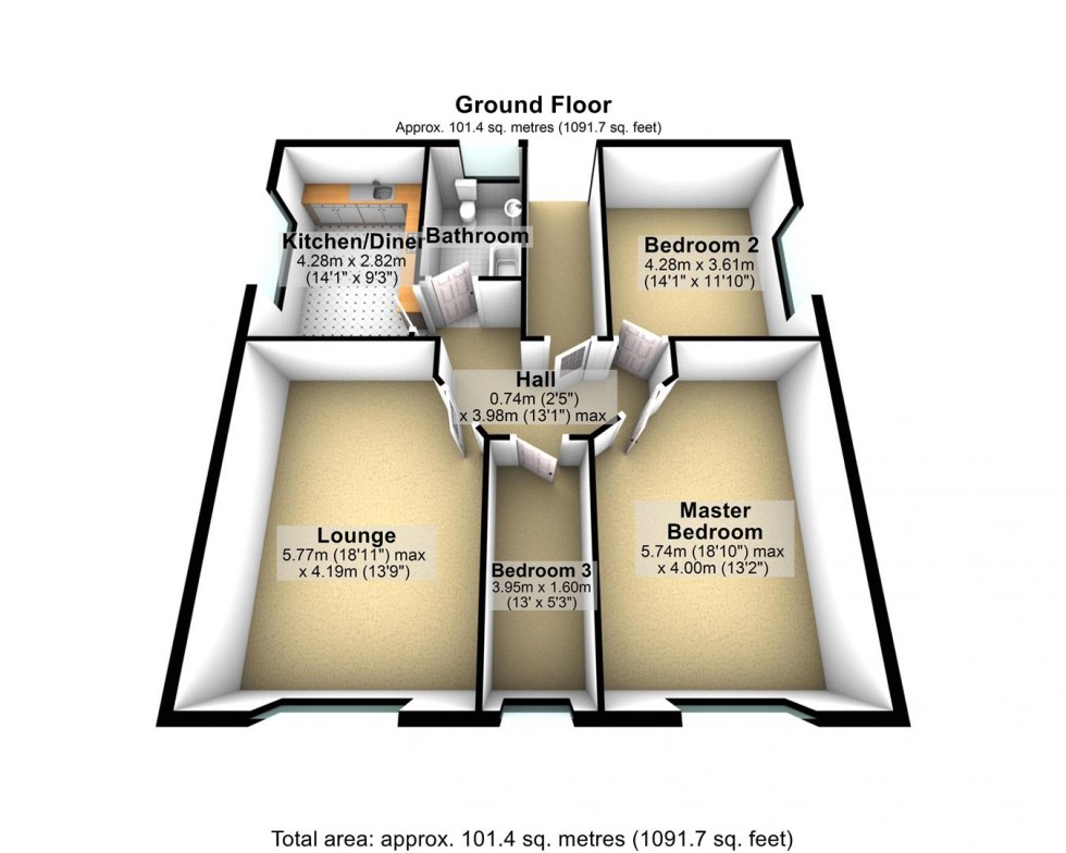 Floorplan for St. Marys Street, Axbridge