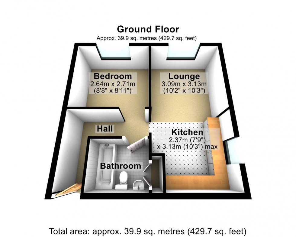 Floorplan for Thompson Close, Bridgwater